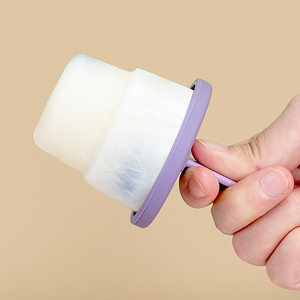 Moule à glaces rond en silicone sans BPA avec couvercle, pour la préparation de glaces et de collations saines - Product Image 3