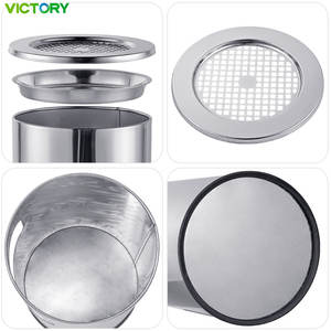 Hotel Lobby Hal Astary Vuilnisbak Roestvrij Stalen Asbak Bin Winkelcentrum Vuilnisbak - Product Image 5