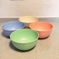 Bols à riz en paille de blé imprimés UV écologiques, incassables, légers et personnalisables – Ensemble de vaisselle pour la famille et l'extérieur