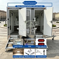 Offerta Speciale: Rimorchio Bagno Mobile a 2 Postazioni, Monoasse, Grigio, con Lavabo e Specchio per Eventi all'Aperto e Cantieri