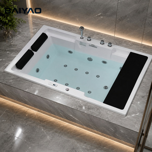 <span class=keywords><strong>Baignoire</strong></span> Jacuzzi à Hydrothérapie en Acrylique pour Deux Personnes, Intégrée au Mur, pour Salle de Bain - Product Image 2
