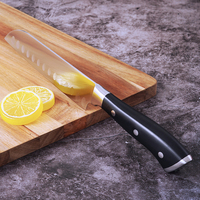 Japans Santoku-mes van roestvrij staal, Micarta, vintage stijl, ambidextrous, matte afwerking, multifunctioneel keukenmes, OEM-fabriek