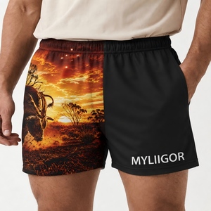 Shorts de style campagnard personnalisés, shorts de football australien avec poches, impression par sublimation - Product Image 4