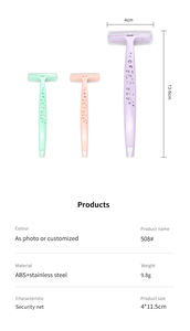 Rasoio Usa e Getta Premium per Donne con Striscia Lubrificante Idratante, Lama di Sicurezza in Acciaio Inossidabile Affilata per Corpo/Viso Sensibile - Product Image 2
