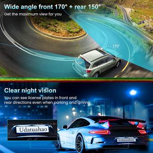 Carlover AI IPS Dashcam 10 Inch 4K+1080P CarPlay Android Auto Dual Lens Mirror Reverse View Parking Monitor Universal Car DVR. - Product Image 4