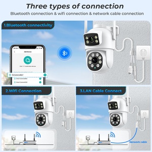 Cámara Domo ICsee 8MP 4K para Exteriores, Doble Lente, IP66 Impermeable, CMOS, H.265, Detección Humana, Visión Nocturna, Audio Bidireccional, Seguridad - Product Image 6