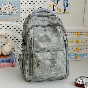 New female college student Korean version L capacity Dyeing effect Starry sky pattern Lightweight Casual <b>backpack</b> For commuting - Product Image 4