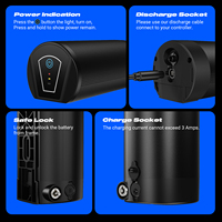 Batterie de vélo électrique certifiée EN50604 36V 48V 7Ah 10.5Ah avec BMS 20A et chargeur 2A, format mini bouteille d'eau, compatible avec moteur 500W