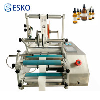 Machine d'étiquetage autocollante ESKO avec écran tactile PLC pour bouteilles en verre, en plastique, en métal et pots cosmétiques