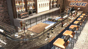 Industrial Bar Interior Design Custom Brewpub Taproom Furniture <b>Rustic</b> Wood Metal Bar Counter Commercial Pub <b>Fixtures</b> - Product Image 5