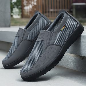 Grandes chaussures décontractées pour hommes Nouveau tissu en maille respirante Chaussures plates pour hommes Sandales décontractées Chaussures pour hommes - Product Image 3