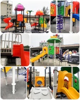 Ensemble de jeux de plein air écologique en LLDPE pour enfants, toboggan double spirale pour jardin, usage résidentiel et scolaire