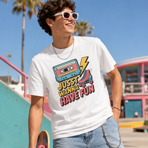Maglietta Grafica JNEI Retro con Pattini a Rotelle per Uomo, Asciugatura Rapida e Traspirante, Top per <span class=keywords><strong>Skateboard</strong></span> e Skate Park - Product Image 1