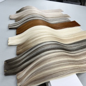 Extensiones de cabello de alta calidad Genius Weft Extensiones de cabello humano doble dibujado Body Wave Genius Weft 100% Cabello humano - Product Image 1