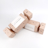 Boîte pliante en papier personnalisée en forme de bonbon de Noël pour l'emballage de cosmétiques et de cils