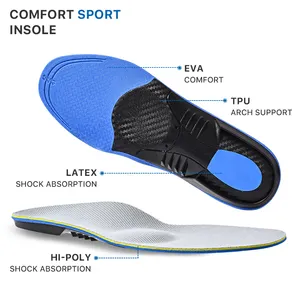 EVA + TPU Sport Confort Arch Support Semelle Orthopédique Pied Plat Orthopédique Fasciite Plantaire Semelle Orthopédique Pour Sneaker Chaussure