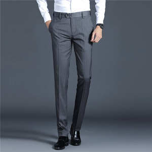 Pantalon à la mode personnalisé pantalon droit à rayures sans ballonnement costume <span class=keywords><strong>tailleur</strong></span> robe de soirée d'affaires <span class=keywords><strong>pour</strong></span> <span class=keywords><strong>hommes</strong></span> - Product Image 5