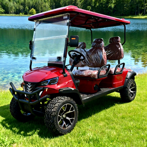 Customized Color 3-4 Seater Electric Golf Cart with All Terrain Tires Roof <b>Cover</b> Lithium Battery CE Certified 30-50Km/h - Product Image 1