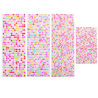 Autocollants demi-perles adhésifs multicolores à livraison rapide pour embellissement de scrapbooking et loisirs créatifs