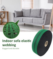 Ruban de tissage haute ténacité pour meubles, en PP et caoutchouc, 5 cm, vert, élastique, personnalisable pour canapé