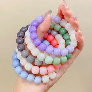 Gradient Hair Tie <b>Bracelet</b> Plastic Resin <b>Ball</b> Shape Dual Purpose Ponytail Gift Independent Packaging - Product Image 3