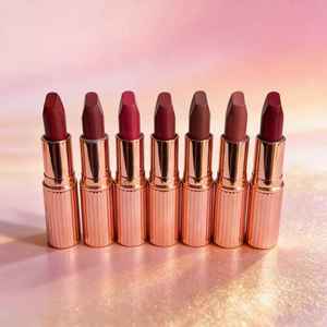 <span class=keywords><strong>Rouge</strong></span> à lèvres mat velouté hydratant végétalien longue durée, étiquette privée, imperméable, personnalisé, luxe, mode, tube doré <span class=keywords><strong>rose</strong></span> - Product Image 1