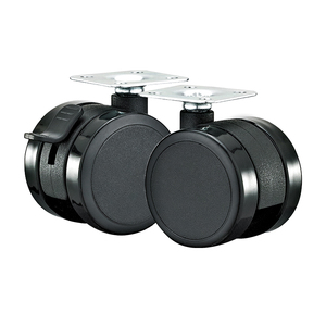 2 Zoll Voll plastik Nylon <span class=keywords><strong>Twin</strong></span> <span class=keywords><strong>Wheel</strong></span> Möbel Rollen für Büros tühle Schlafzimmer Nachttische Lagers chränke Mobile Bücherregale - Product Image 4