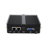Mini PC TV BOX le moins cher Celeron J4105 J4125 N4100 Double LAN 2COM Win7 Linux Ubuntu 4*USB3.0 HD VGA Portable Sans Ventilateur Boîtier X86