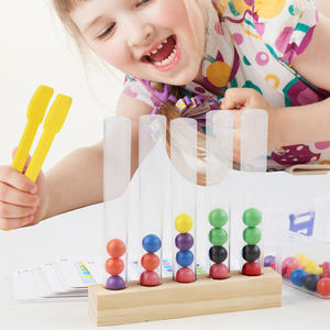 Vente en gros de nouvelles perles clip en bois véritable jouet pour enfants capacité pratique jouet éducatif précoce pour les enfants d'âge préscolaire - Product Image 2