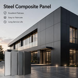 Panneau composite sandwich en acier coloré revêtu de PE, prix usine, pour façade extérieure d'hôtel - Product Image 1