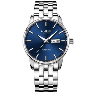 Montres automatiques mécaniques pour hommes, logo personnalisé, acier inoxydable 316L, style décontracté et professionnel, calendrier 8205, remontage automatique. - Product Image 1