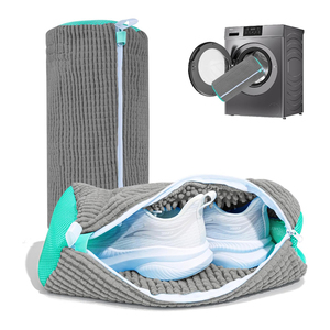 Sac de lavage pour machine à laver avec fermeture éclair pour le nettoyage des chaussures, en chenille, personnalisé, nouveau, réutilisable - Product Image 1