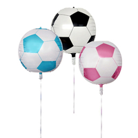 Vente en gros ballon de football 22 pouces 4D en film d'aluminium ballons de football de haute qualité pour fête d'anniversaire d'enfants