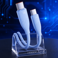 Kabel Pengisian Daya Toocki 100W USB-C ke USB-C 480Mbps Sinkronisasi Data Dilengkapi E-Marker Fleksibel Tahan Lama TPE untuk Tablet