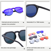 Lunettes de soleil à monture sans monture avec logo personnalisé haut de gamme Lunettes de soleil anti-corrosion par l'eau de mer Lunettes de soleil de voyage pour la plage en plein air