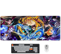U-HOME E Sport personnalisé grand XXL tapis de souris de jeu étanche antidérapant en caoutchouc bord cousu style dessin animé tissu anti-rayures