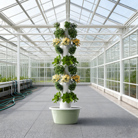 Tour de culture verticale pour l'intérieur et l'extérieur, pour jardin potager, système d'aéroponie avec éclairage, système d'hydroponie