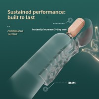 Protège-Glande Vibrant en Silicone pour Homme, Préservatif Pénien pour Allongement et Épaississement, Étanche IPX7, Texture Cristalline, Jouet Sexuel