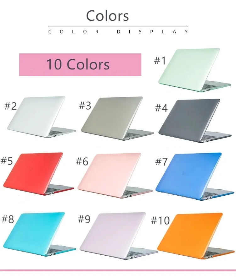 Penutup casing bening harga pabrik untuk Macbook Air penutup 13 inci dengan pilihan warna-warni