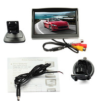 Monitor AHD de 5 pulgadas para coche, pantalla TFT LCD, cc 12V, para cámara de marcha atrás, Monitor retrovisor de coche