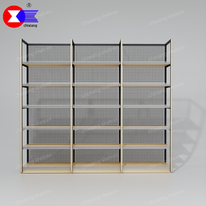 Tùy Chỉnh 4-Hai Lớp Thép Gỗ Đa Chức Năng Bán Lẻ Hiển Thị Stand Cho Phổ Biến Cửa Hàng Khuyến Mãi Túi Mỹ Phẩm Giá Dây Kệ - Product Image 3