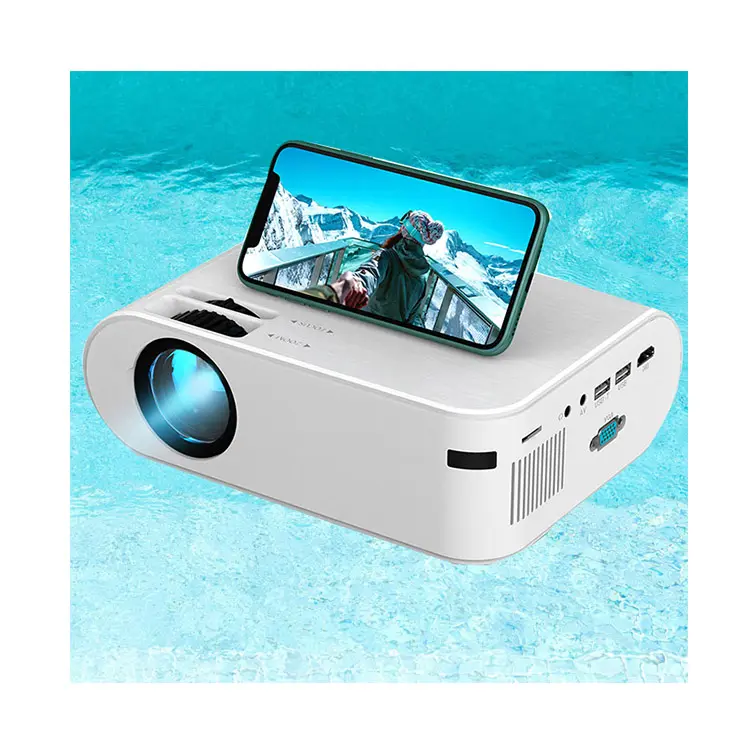 2022 P62 מקרן 4500 Lumens מראה נייד מיני מקרנים Smartphone סרט קולנוע ביתי Proyector וידאו מקרן מקרנים