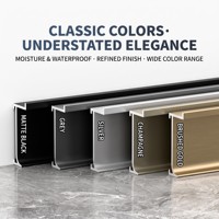 Plinthe en alliage d'aluminium ultra-étroite de 18 mm, finition anodisée écologique pour usage extérieur en hôpital et salle de sport - Design moderne