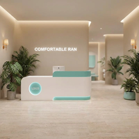 Comptoir de réception en bois, table de bar haute performance, comptoir de caisse pour salon de beauté, hôtel, école, clinique, zone d'attente, avec finition peinture laquée