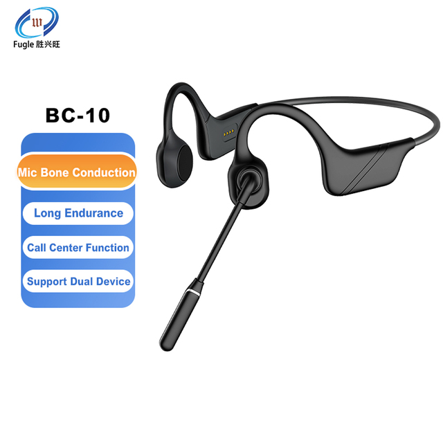 Fugleproducts BC10 Bone Conduction with Call Center Wireless Air Conduction Business Driving Noise Reduction Special Headset