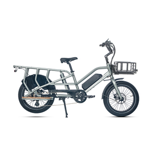 Vélo électrique familial polyvalent à longue portée avec double batterie, frein hydraulique, suspension intégrale, capteur de couple, absorption des chocs, <span class=keywords><strong>cargo</strong></span> - Product Image 2