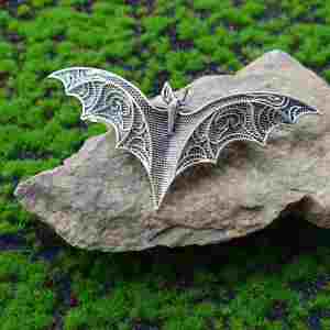 Pinza de Pelo Vintage con Alas de Murciélago Vikingo para Accesorios de Cabello de Mujer, Horquilla Gótica de Bruja con Murciélago para Halloween - Product Image 5