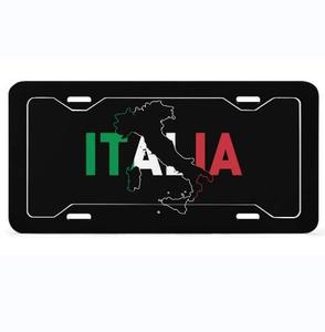 Chất Lượng Cao Biểu Tượng Tùy Chỉnh Giấy Phép Tấm Ý Ý Ý Cờ Xe Phía Trước Giấy Phép Tấm Xe Tag Nhôm Mới Lạ Giấy Phép Tấm - Product Image 1