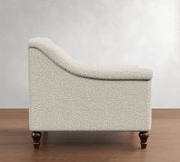 Fauteuil lounge FERLY contemporain en tissu doux et durable, fauteuil moderne confortable pour le salon à la maison