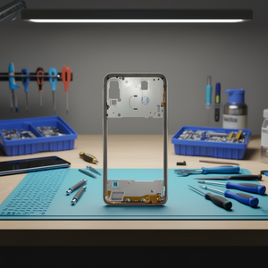 Telaio Centrale Grigio di Ricambio per Galaxy A40 A405F - Product Image 3